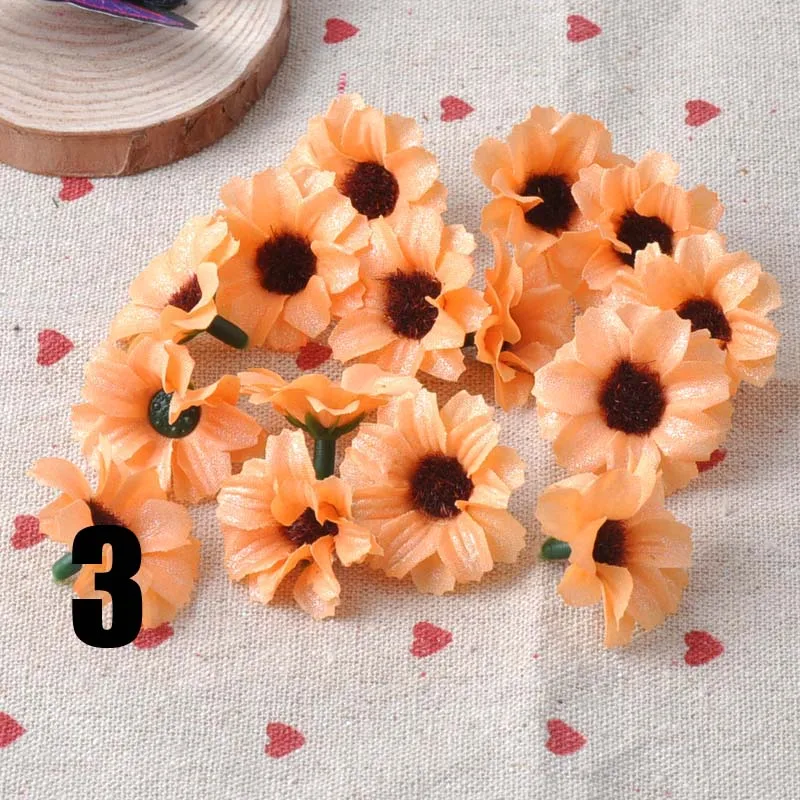 

mixed Artificial Silk Flowers Head for Wedding Decoration DIY 100pcs 31mm CP0079