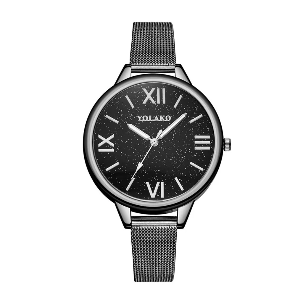 Часы женские кварцевые с сетчатым браслетом из нержавеющей стали | Наручные часы