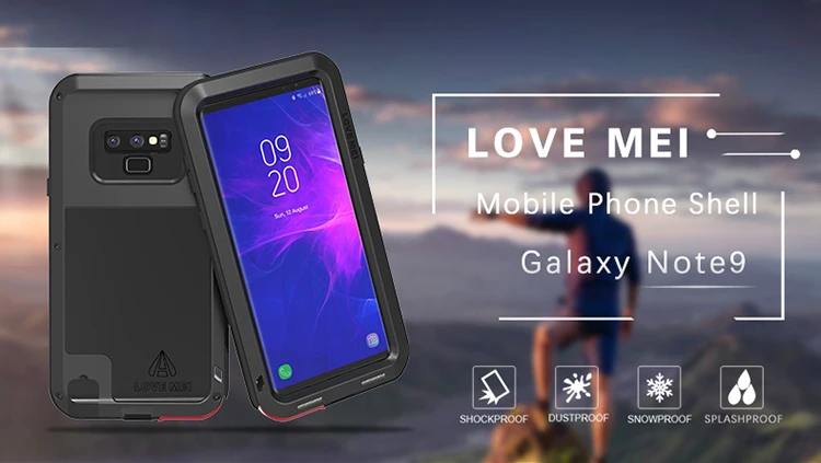 Чехол LOVE MEI для Samsung Galaxy Note 9 металлический противоударный | Мобильные телефоны и