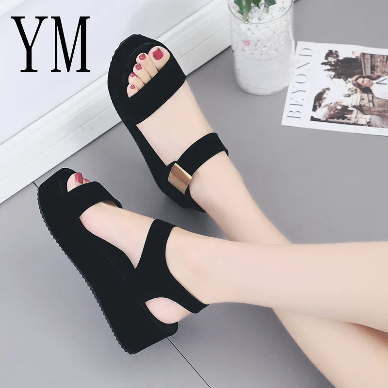 

Женские кожаные сандалии Sandalias Mujer, летние туфли на плоской платформе, модная женская обувь, повседневные удобные женские туфли