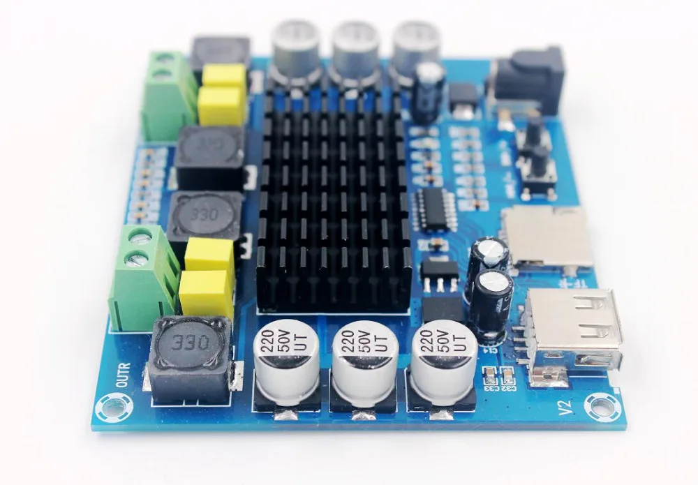 

DC 12V ~ 24V 50W X2 TPA3116 D2 мощность цифровой усилитель плата USB TF карта декодирования плеер двойной каналы
