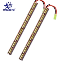 melasta 2pcs 23a 9 6v 1600mah stick nimh airsoft guns battery pack with mini tamiya connector for ak47mp5krpkpkmg36cmc51