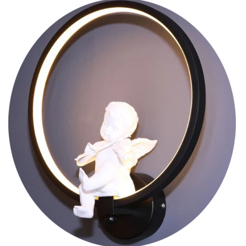 Nordic angel wall lamp bedside living room bedroom aisle creative personality children | Освещение