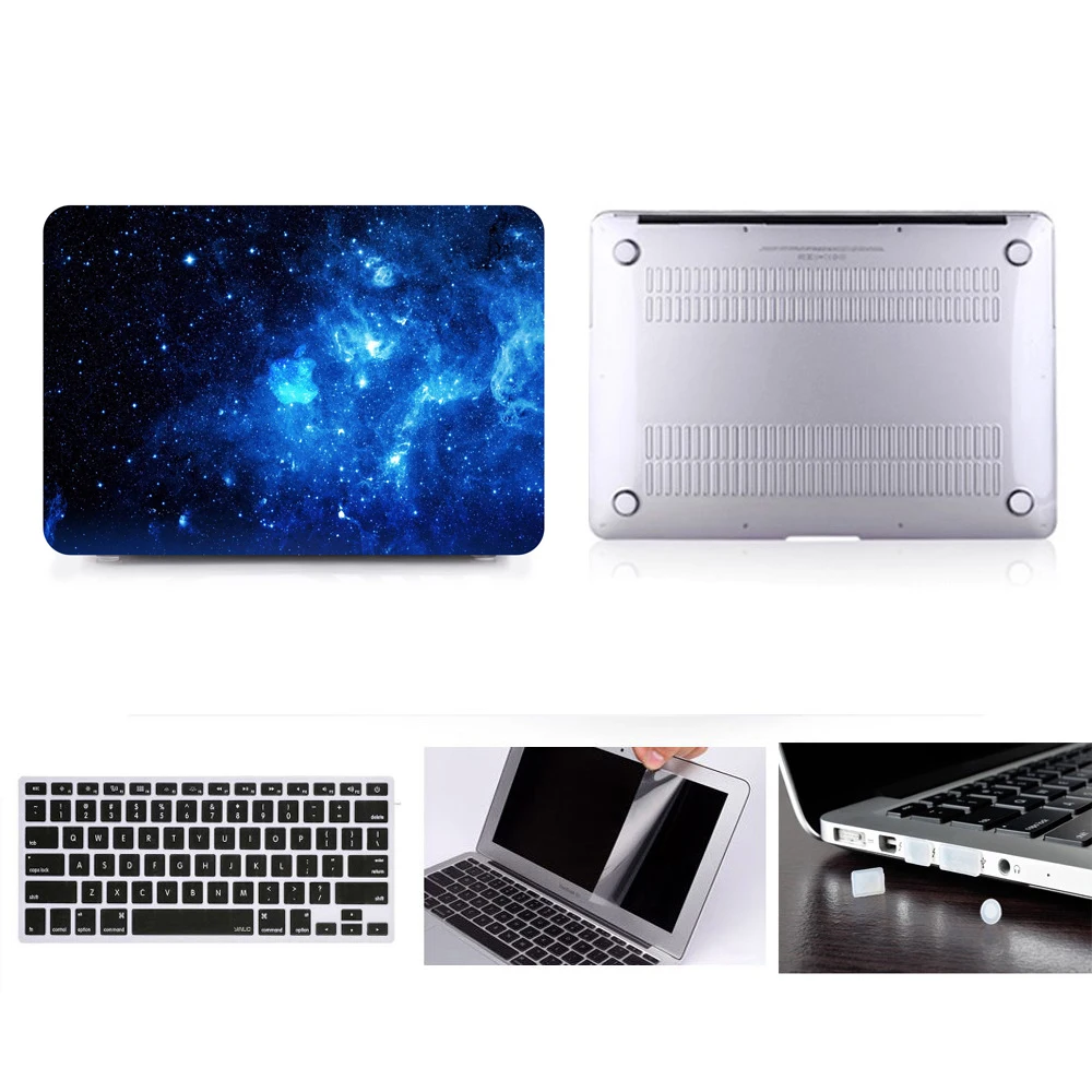 Жесткий чехол для MacBook 15 Air 11 13 Pro Reitna Touchbar 12 жесткий + клавиатуры защита экрана
