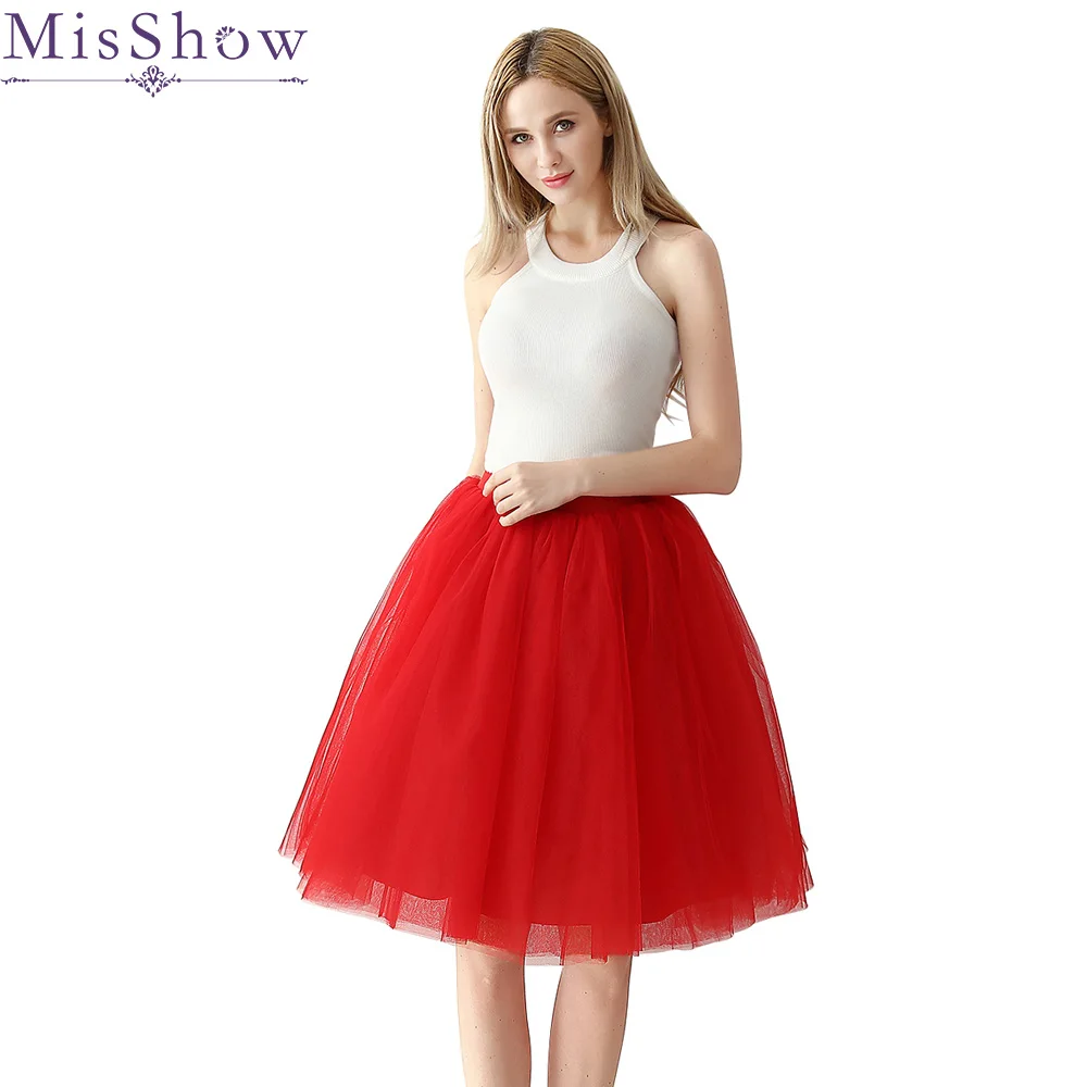 Весенняя красная подъюбник для косплея Женская Нижняя юбка длина 65 см короткий