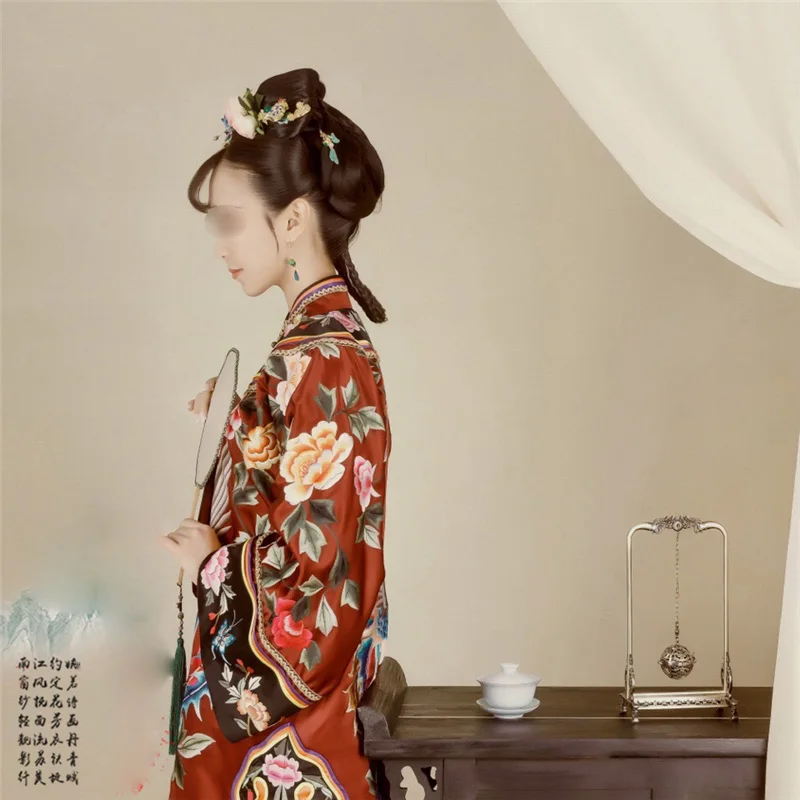 Wu Tou Sha Qing Dynasty Princess Qifu Costume Super High Quality Delicate Embroidery Costume Hanfu for Women TV Play Hanfu
