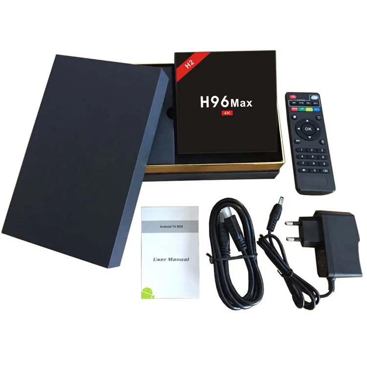 Первоначально L &amp H гаджеты H96 Max H2 DLNA ТВ коробка RK3328 Quad-Core 4 г + 32 android 7 1 смарт-Up BOX |