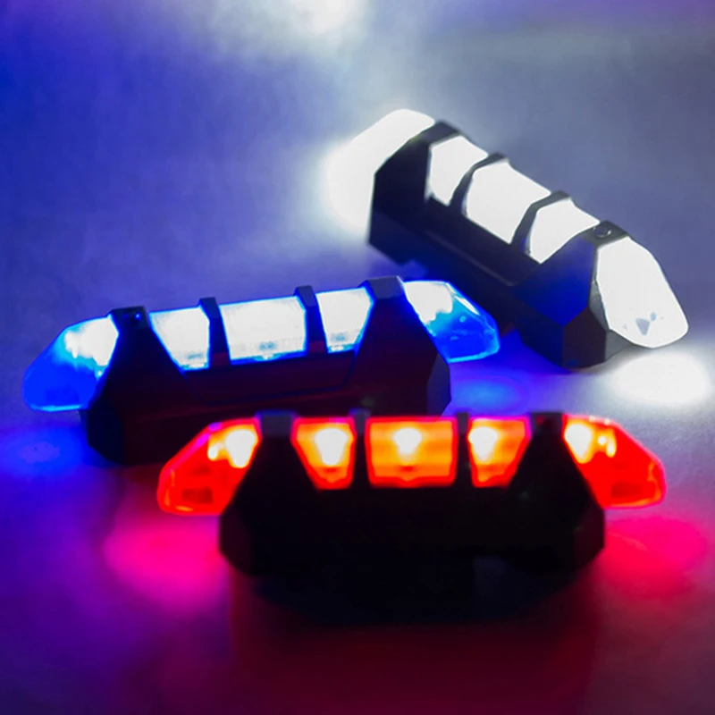 Белый велосипедный задний светильник перезаряжаемый Usb светодиодный
