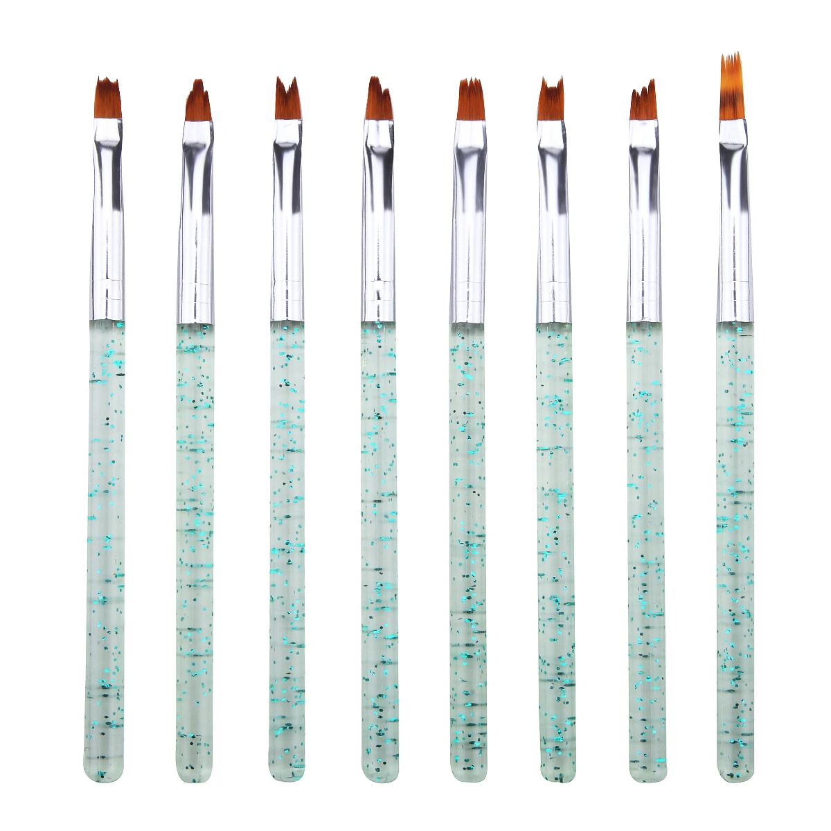 Набор кистей для маникюра Monja 8 шт. в форме смайликов и лун французский наконечник