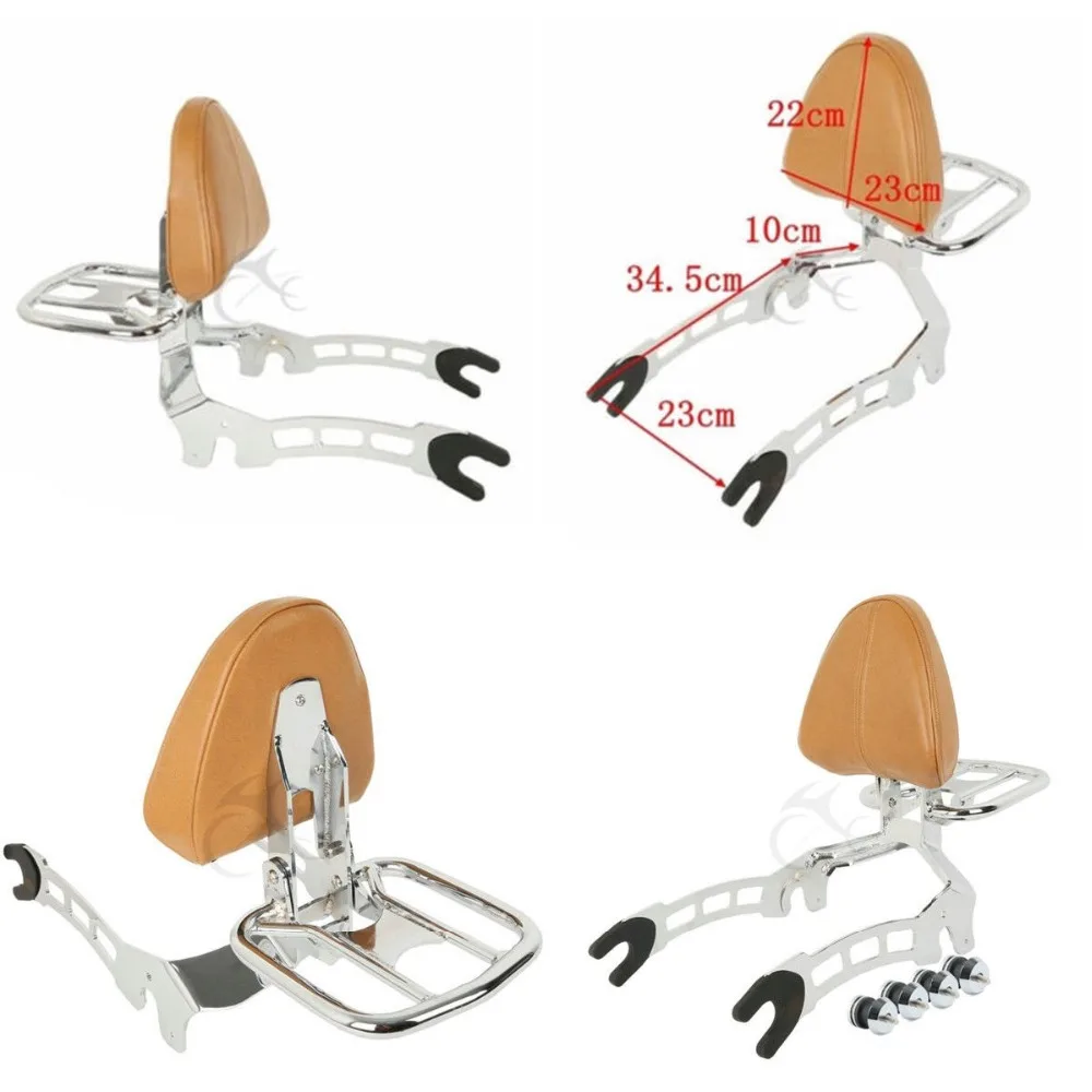 Motorcycle Sissy Bar Passenger Backrest + Mouting Spools For Indian Scout 15-20 Sixty 16-2020 | Автомобили и мотоциклы