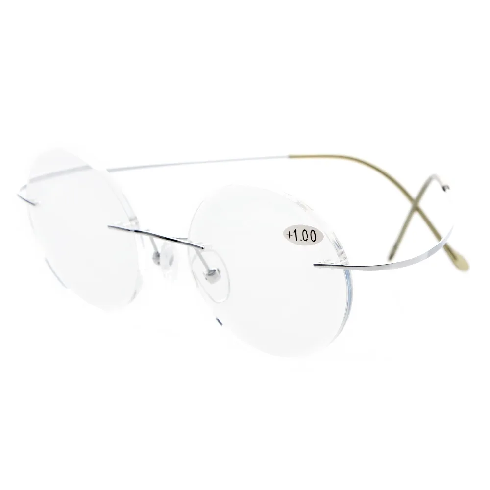 R15026 Eyekepper титановые круглые очки для чтения без оправы круглый считыватель + 0 0/0 5/0