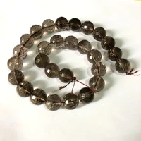 wholesale smok quartz beadsnatural faceted quartz crystal beads 12mm 14mm 16mm faceted round jewelry beads1strand 15 5