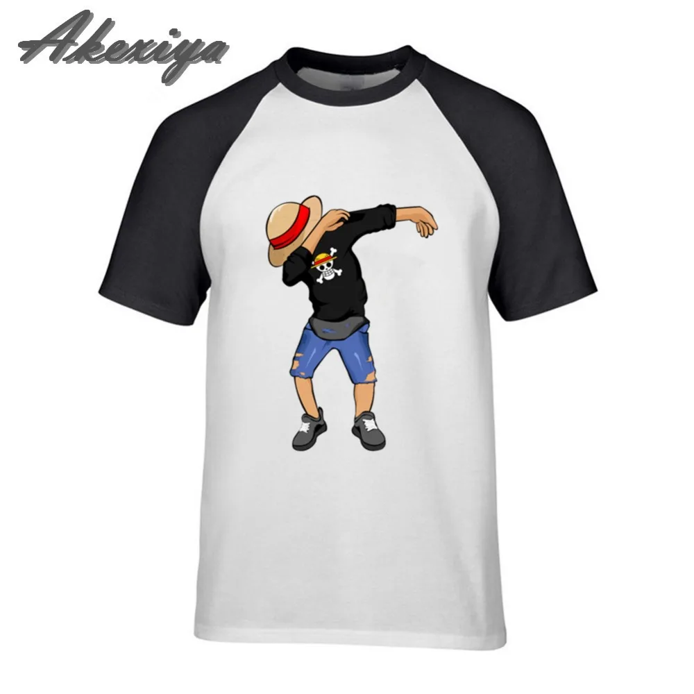 Футболка Luffy Dab с забавным принтом для косплея Однотонная футболка мужские топы