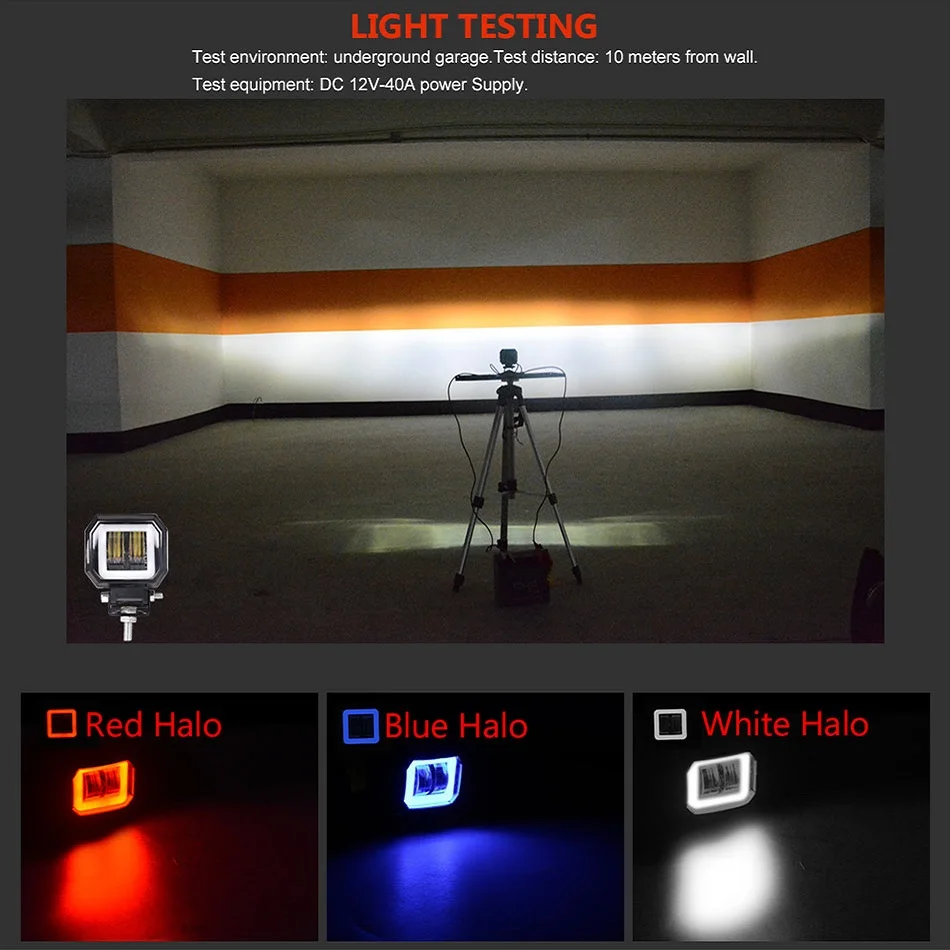 3 дюйма 7D объектив СВЕТОДИОДНЫЙ светильник свет круглый квадратный портативный