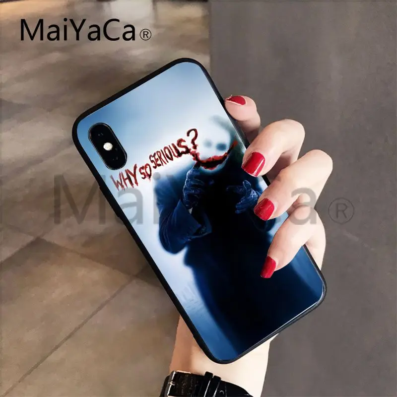 MaiYaCa хит Ledger Джокер Бэтмен идеальный чехол для телефона чехол для iPhone 7 6X6 S 7 7plus 8 8Plus XS XR SE чехол
