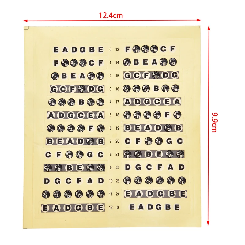 1 шт. 6 этикеток для нот гитар Fret Scale Mark наклейки басов аксессуары электрогитары