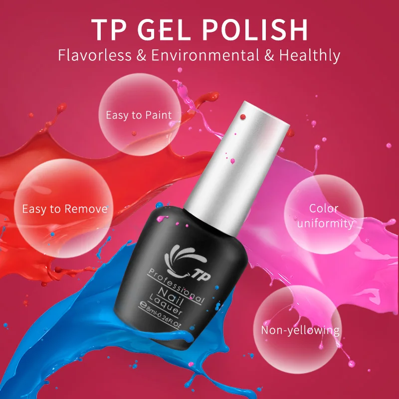 TP гель для ногтей Зимняя серия леди 8 мл/бутылка верхнее основание лак