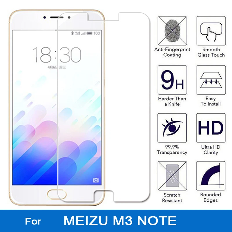 Для Meizu M3 Note Glass 5 &quotM3note 16gb защита экрана 9H закаленное покрытие для телефона стекло