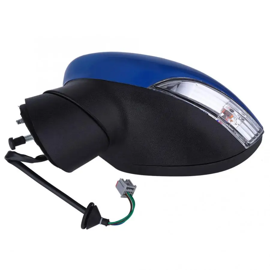 Left Vice Driving Wing Door Electric Rear View Mirror Assembly Blue Fit for Ford Fiesta MK7 FROM 2008-2012