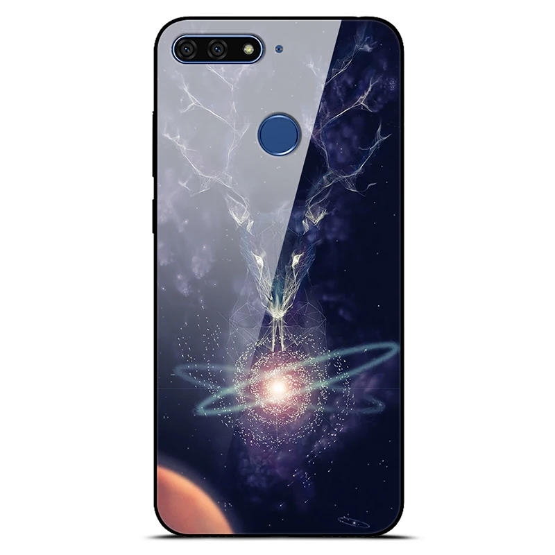 Чехол E Funda для huawei Honor 7C 7A, чехол из закаленного стекла, жесткая задняя крышка для huawei Honor 7C Pro/7A Pro, чехол из мягкого ТПУ 7 C мультяшным рисунком