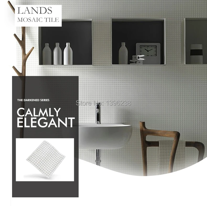 Белая мозаичная плитка из хрустального стекла настенная кухонный фон для ванной