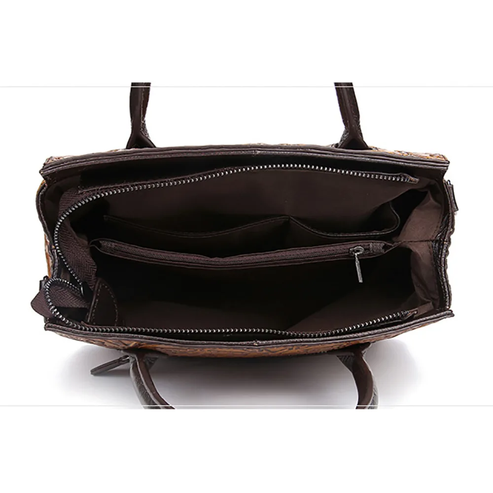 Сумка мессенджер женская из натуральной воловьей кожи с тиснением|ladies tote bags|brand
