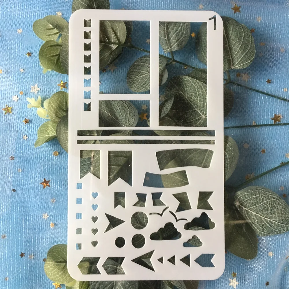A6 Геометрия флаг 01 DIY ремесло наслоение трафареты настенная живопись