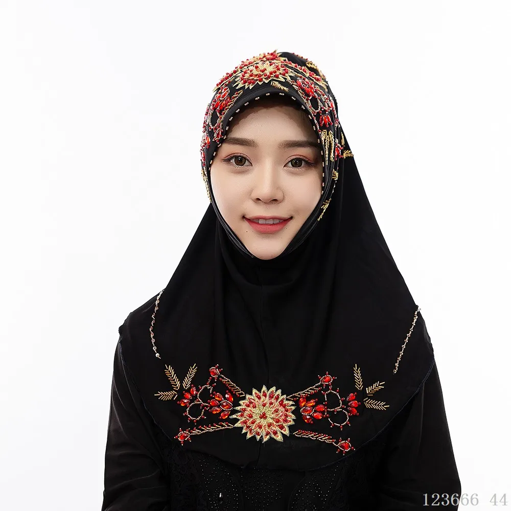 turkish hijab Новинка abaya Дубай головной убор хиджаб мусульманские шапочки под хиджаб из бисера тюрбан малазийские турецкие шарфы мгновенные хиджабы исламские продукты шапки - Цвет: turkish hijab