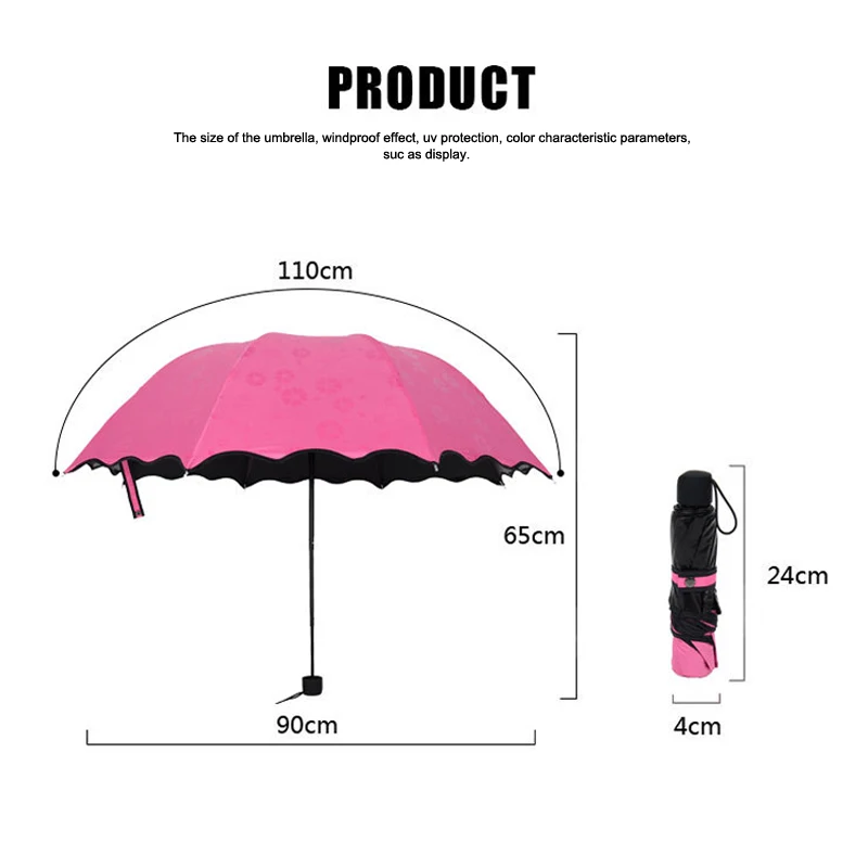 Новинка женский зонт принцессы с волшебными цветами куполом складной от