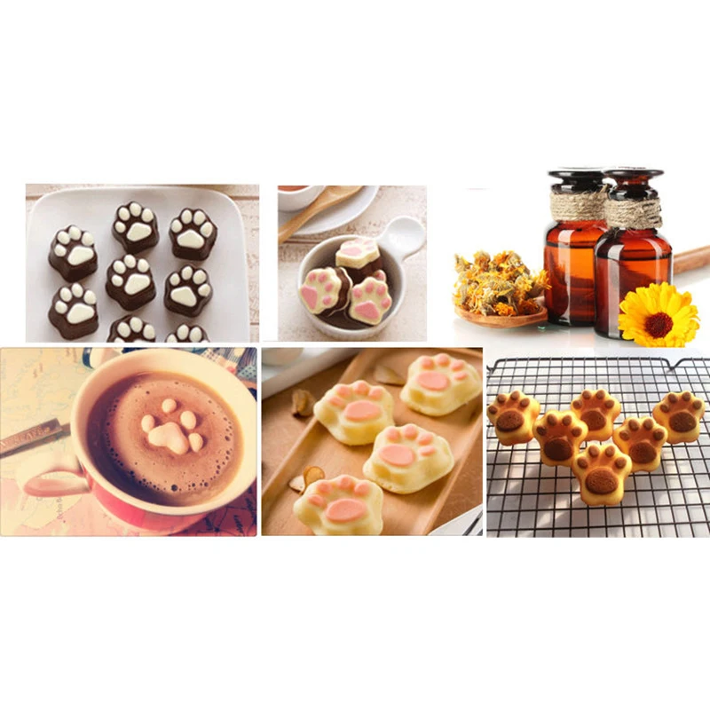 10 лапой силиконовые формы для шоколада печенья желе кошка собака Лапа шоколадная