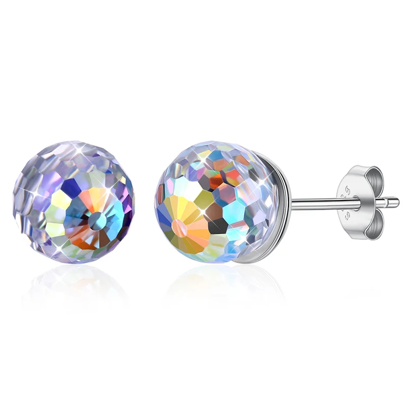 

New Fashion Stud Earrings for Women Silver Colour Crystal Jewelry Earings 2018 Wedding Gifts