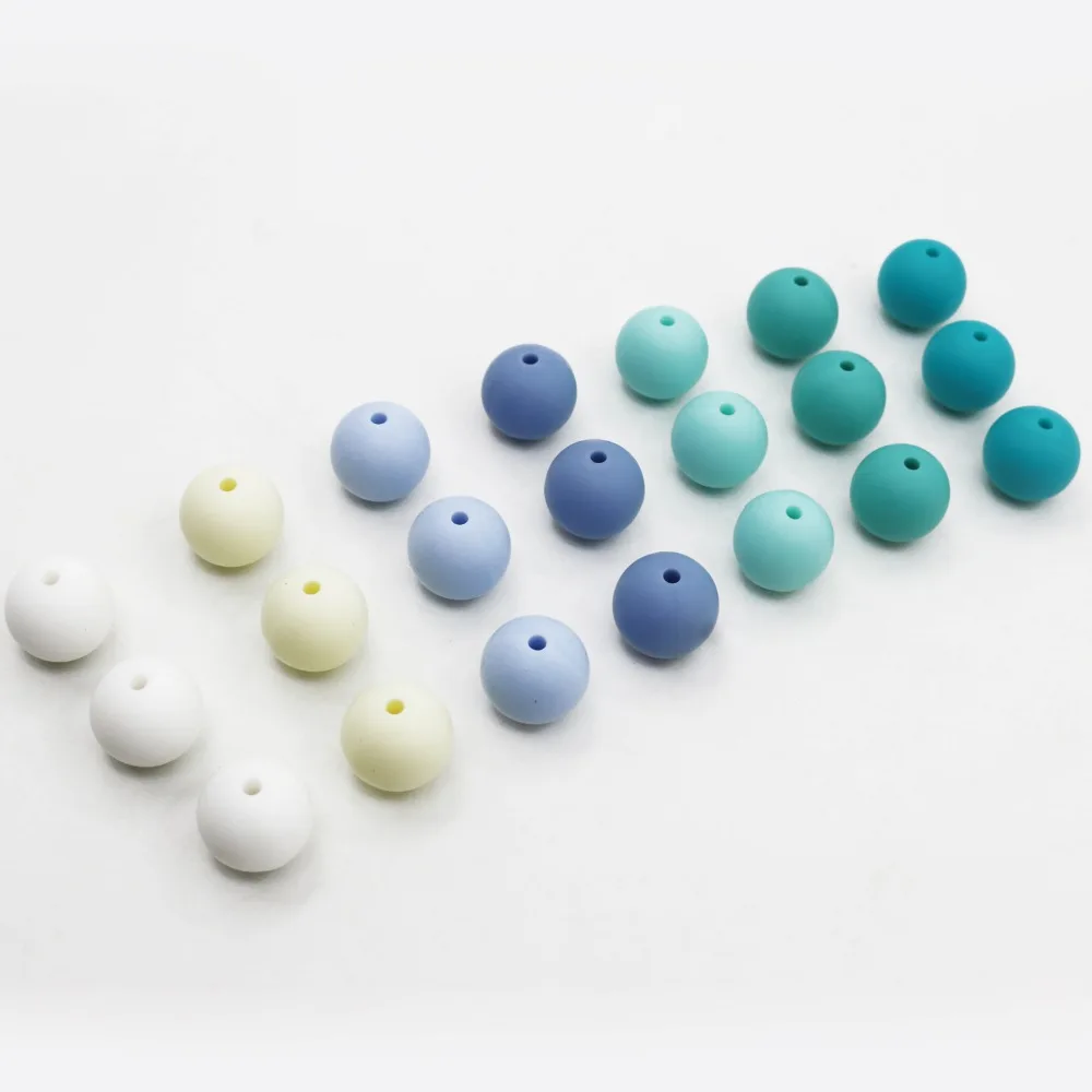 Круглые бусины для прорезывания зубов 100 шт./лот 15 мм|Бусины| |