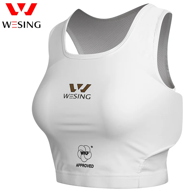 Wesing, Женский протектор груди для каратэ, высокое качество, одобрено WKF, протектор груди, оборудование для женщин