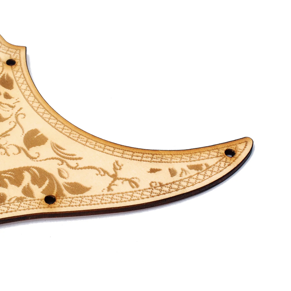HSH деревянная Гитара Pickguard из кленового дерева с декоративным цветочным узором