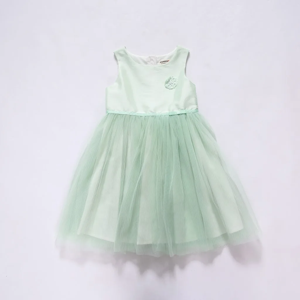 Милое Платье на весну и лето платье из трикотажа тюля аппликации круглым вырезом