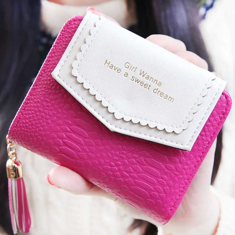 Модный женский кошелек из кожи аллигатора на молнии карамельных цветов 2019