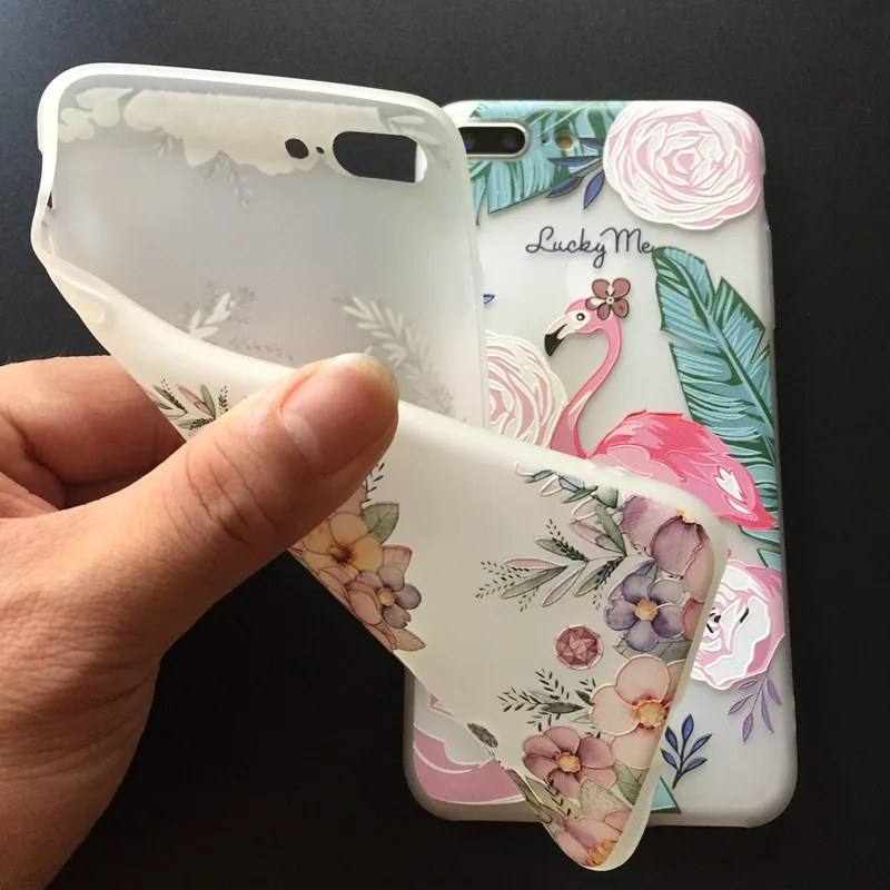 Чехол Kerzzil с милым единорогом фламинго для iPhone 7 6 6S Plus мягкий чехол из ТПУ милыми