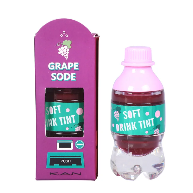 grape Бренд K.A.N, лидер продаж, 5 цветов, тинт для губ, idol, мягкий напиток, тинт для губ, Стойкий матовый блеск для губ, милый жидкий карандаш для губ от производителя - Цвет: grape