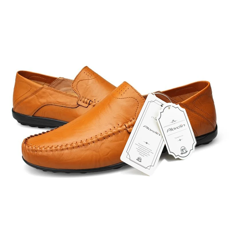 Plardin New Fashion Plus Size Shoes Man Split Leather Soft Comfortable Dress Casual Sewing Men Genuine For | Обувь