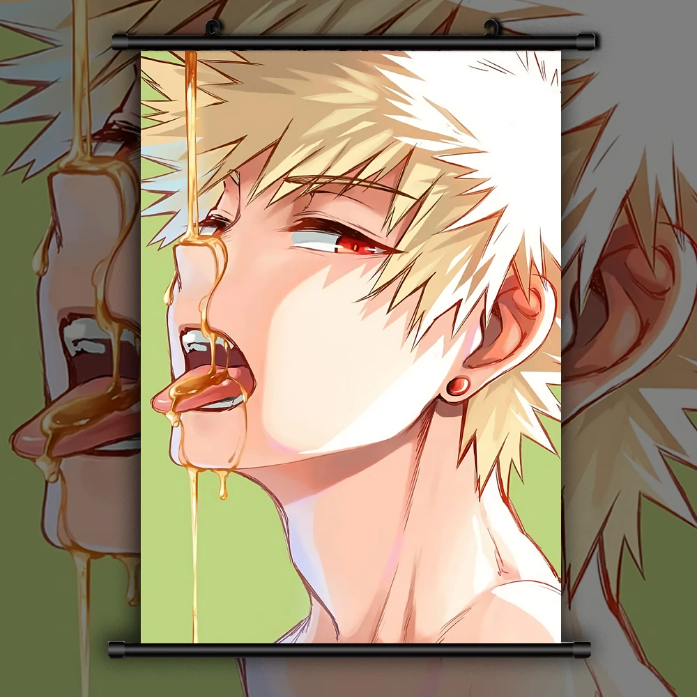 Аниме Манга настенный плакат свиток Boku no My Hero моя геройская Академия Bakugou