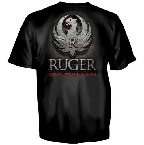 

RUGER FIREARMS METAL T shirt Men STURM RUGER & CO American Heather Gray Firearms casual gift tee USA Size