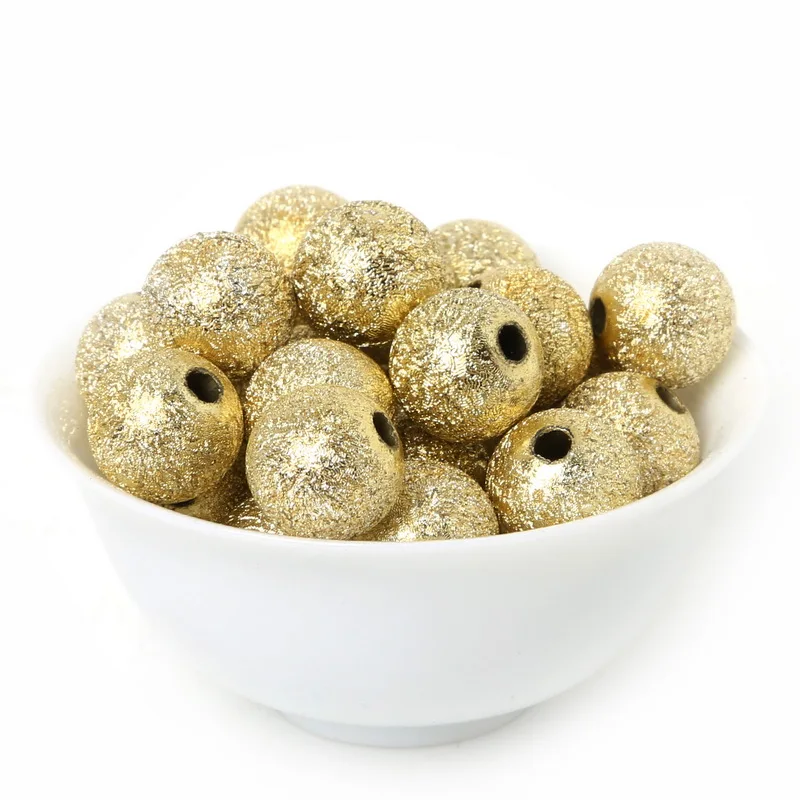 Best Selling 12mm Gold Plastic Corrugated Bead Approx 30Pcs Acrylic Spacer Bead Charms Finding For Jewelry Making Craft DIY