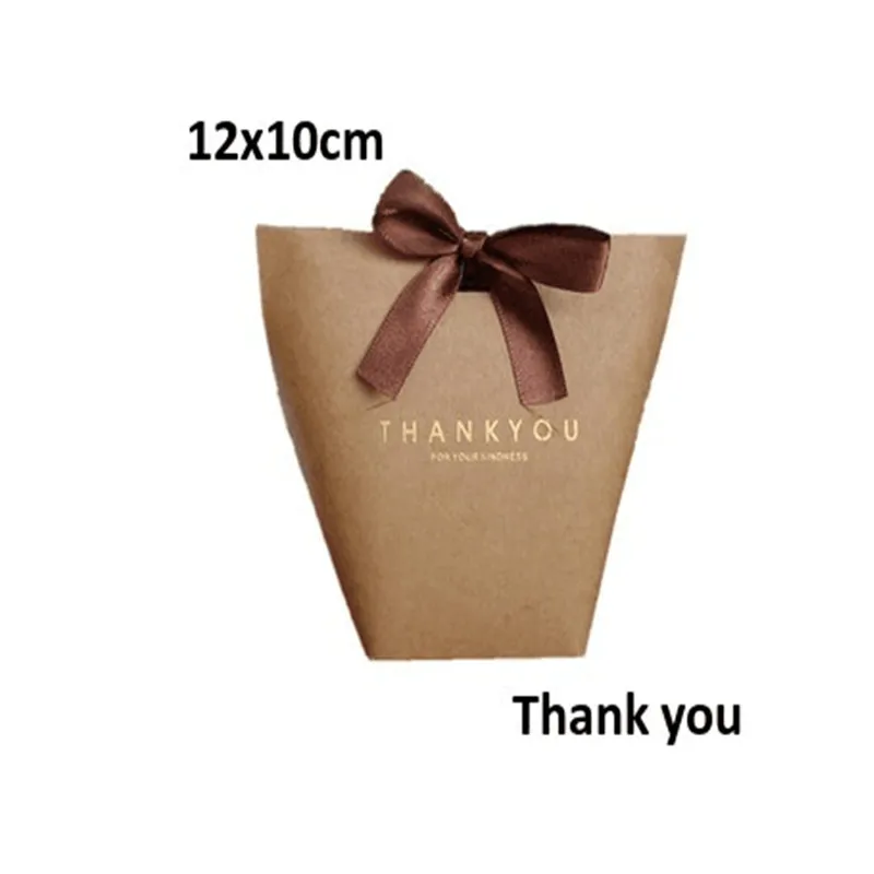 12x10cm thankyou 2/5/10/20/50 шт высококлассные черный, белый цвет бронзового цвета "," конфетная сумка "спасибо" коробка для свадебного подарка посылка День рождения пользу - Цвет: 12x10cm thankyou