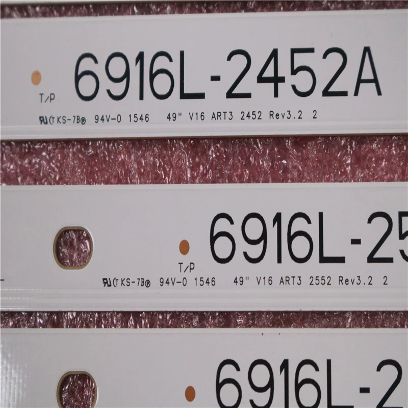 Новый комплект из 4 светодиодных панелей для подсветки телевизора LG 49UH6500 6916L 2452A