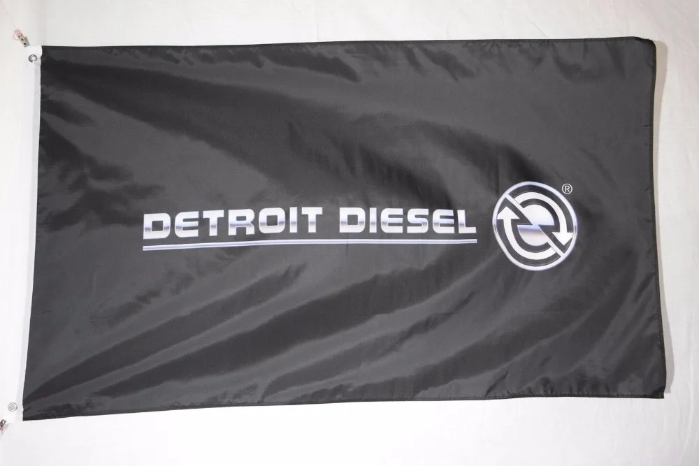 Detroit Diesel Advertising Promotional Grommets Large Indoor Outdoor College Flag Banner metal holes Custom |