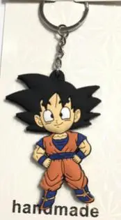 Аниме Dragon Ball Z ПВХ брелок Коллекционная Фигурка Вегета Сон Гоку мягкая резиновая бирка для багажа посадочный талон сумка бирки на чемоданы Висячие - Цвет: Оранжевый