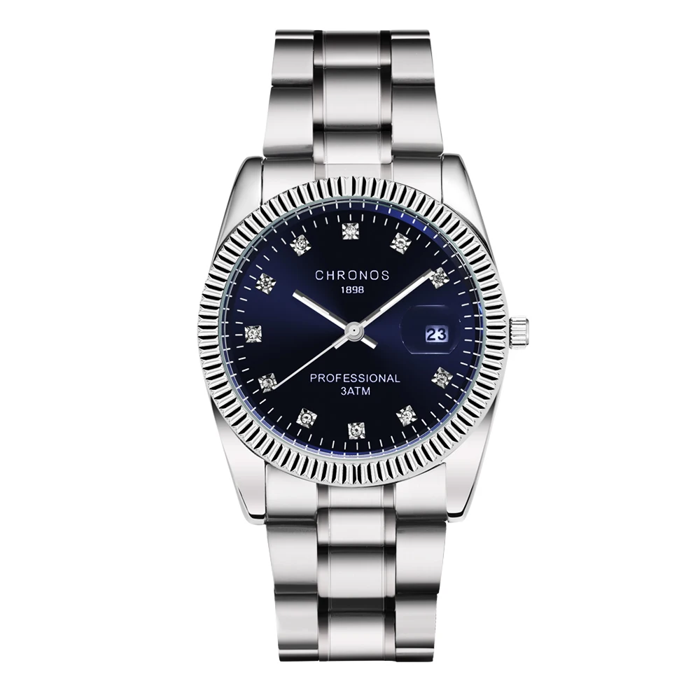 Часы CHRONOS мужские кварцевые водонепроницаемые|masculino|masculinos relogiosmasculino watch |