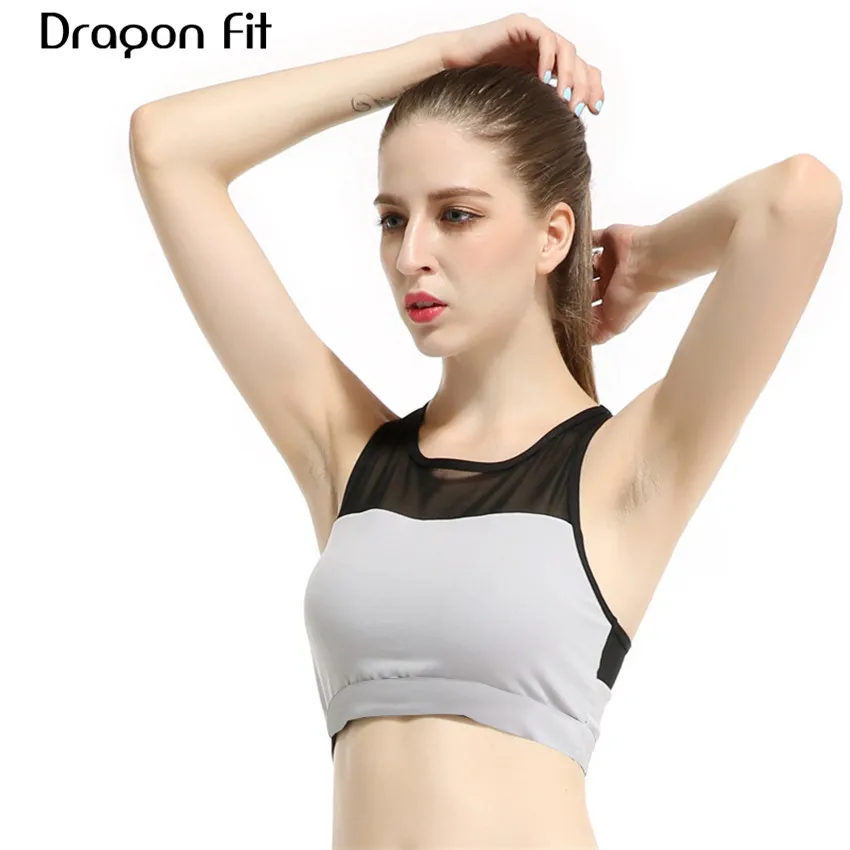Женский дышащий бюстгальтер для фитнеса Dragon Fit спортивный из сетчатой пряжи