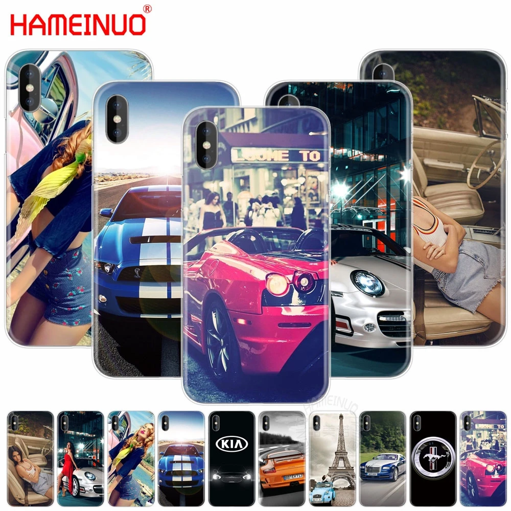 HAMEINUO спортивные гоночные автомобили и девочек сотовый телефон чехол для iphone X 8 7 6