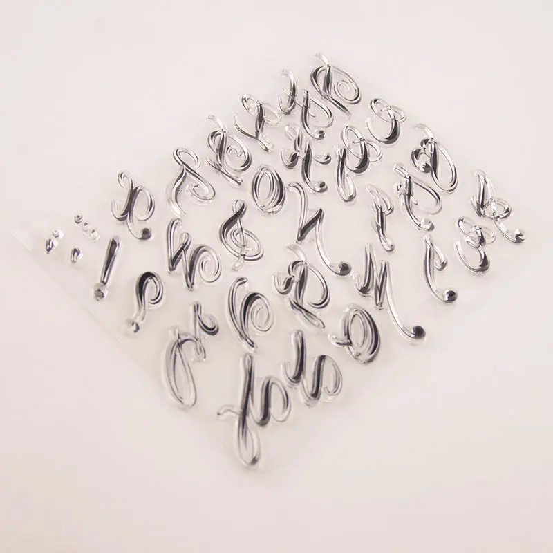 New Letters Alphabet Clear Stamps for Scrapbooking DIY Silicone Seals Photo Album Embossing Folder Paper Maker Template Crafts | Канцтовары